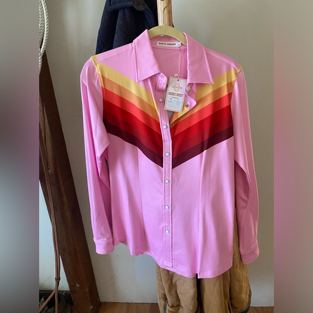 Ranch Dressn Pink Button-Up Shirt